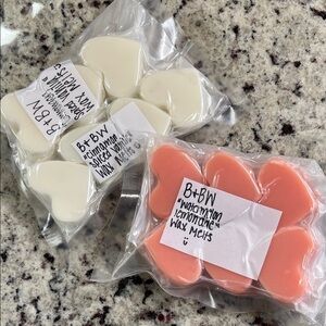 Watermelon Lemonade & Cinnamon Spiced Vanilla Heart Wax Melts Homemade Set NWT